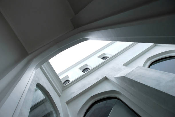 istock White modern arch building architecture in urban area 1468707787