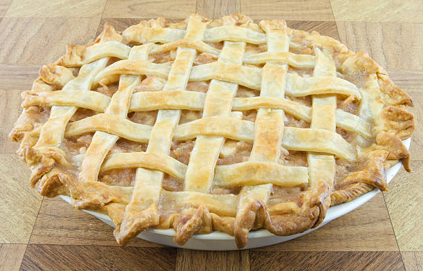 Lattice apple pie stock photo