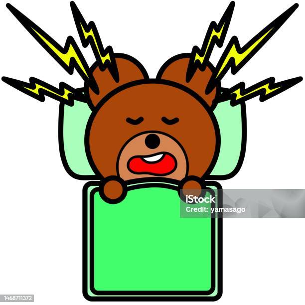 Sticker Roncando Ilustración de Oso Roncando y más Vectores Libres de Derechos de ...