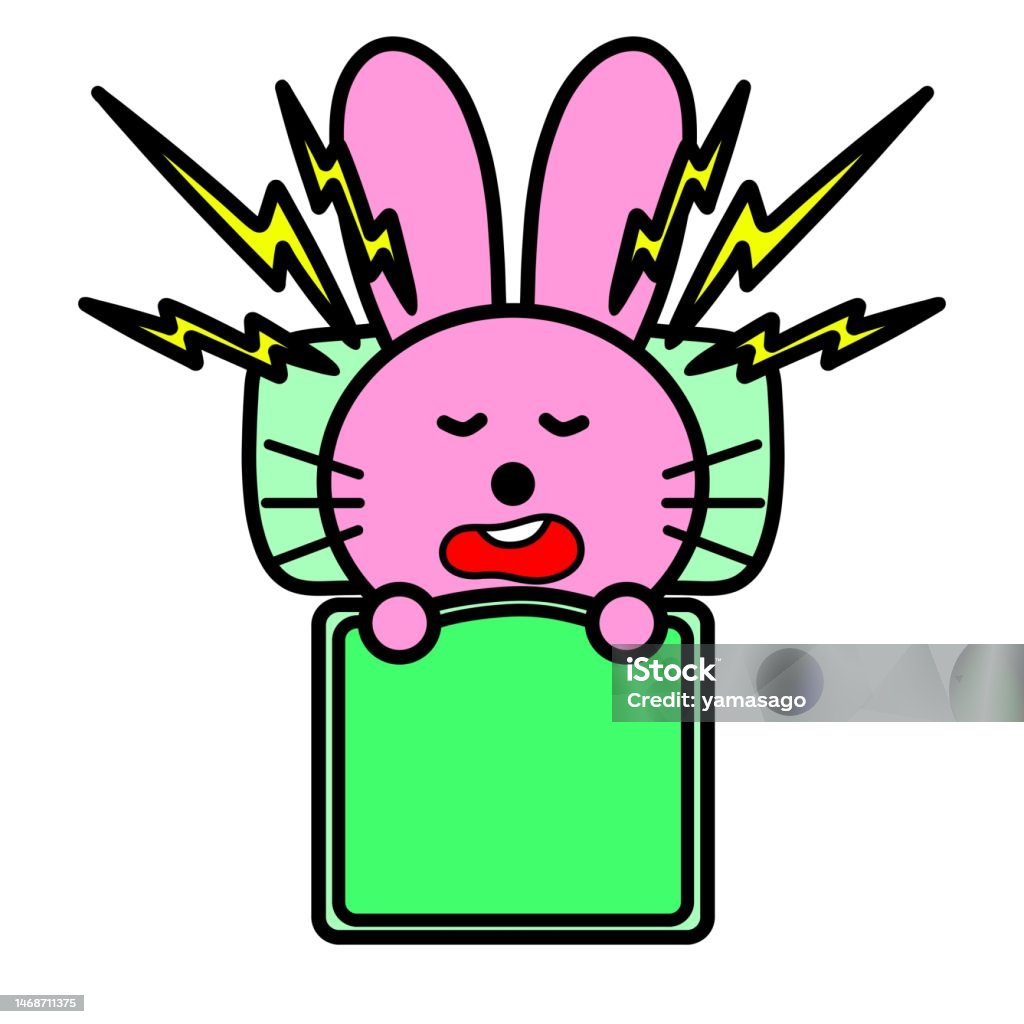 Sticker Roncando Ilustración de Conejo Roncando y más Vectores Libres de Derechos de ...