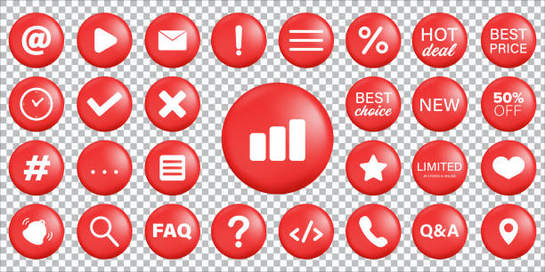 Red exclamation mark symbol and social media communication sign icon on alert danger problem. 3D vector design. 3D rendering. vector art illustration