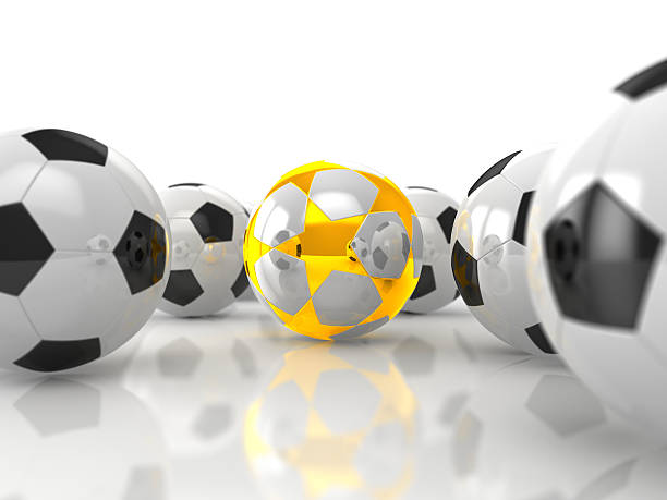 Soccer balls stock photo