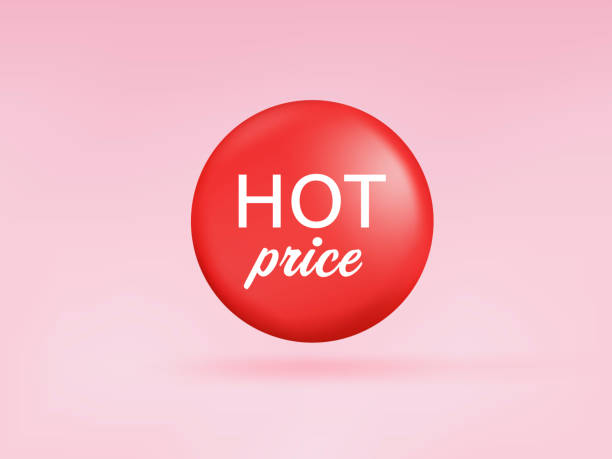 Hot price 3d banner. Hot price label collection badge digital marketing web. vector art illustration