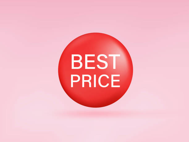 Best price 3d banner. Best price label collection badge digital marketing web vector art illustration