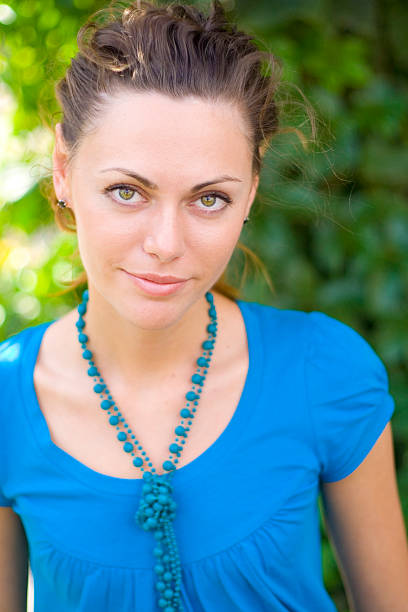 woman at summer stock photo