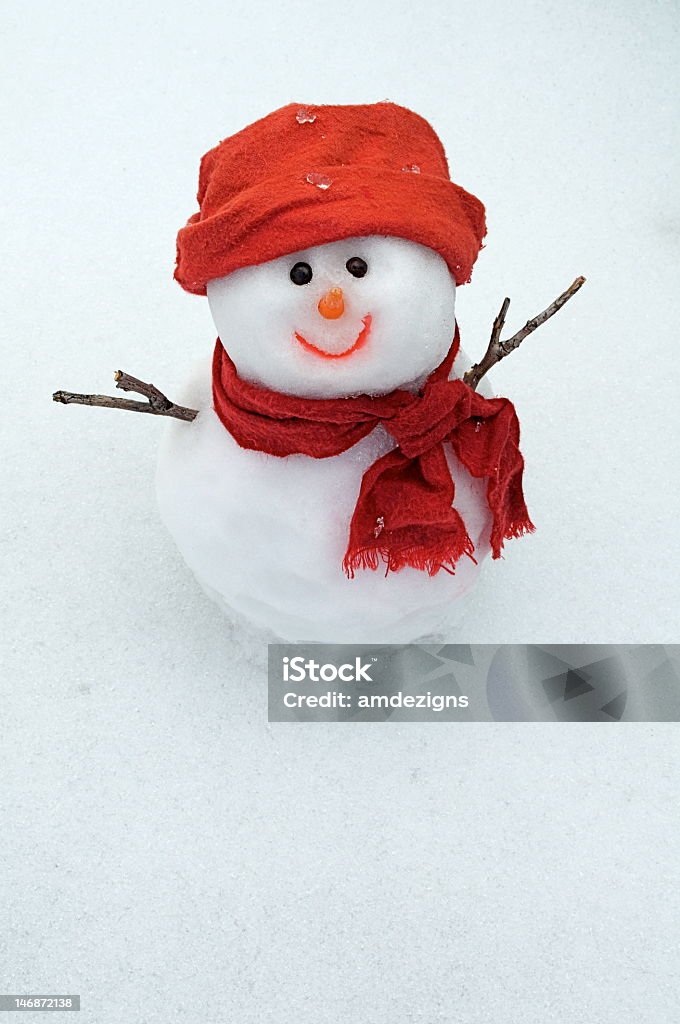 Sourire Bonhomme de neige - Photo de Blanc libre de droits