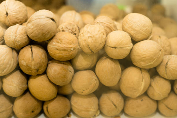 Dried fruits Walnuts Stock Photos