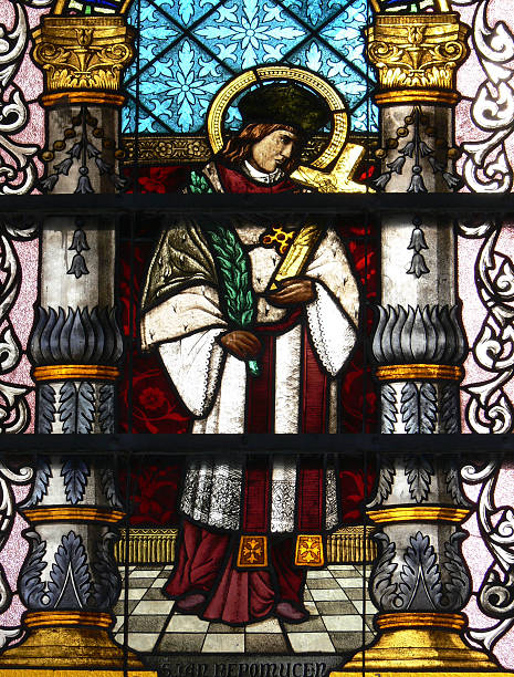 istock Stained Glass with John Nepomuk 146872531