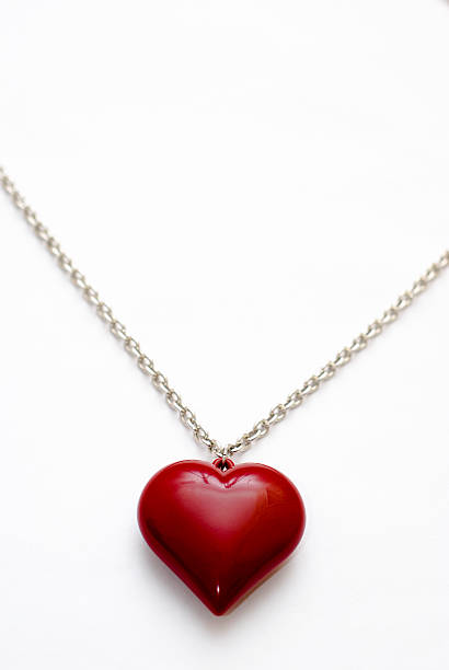 istock Necklace with heart shaped pendant 146872639