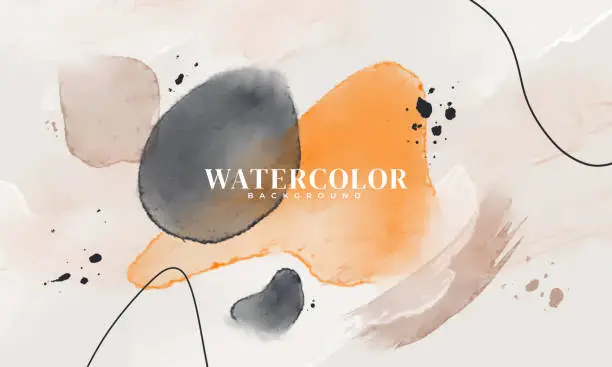 Vector illustration of abstract brown watercolor background suitable for decoration, wall decoration, posters, banners and so on