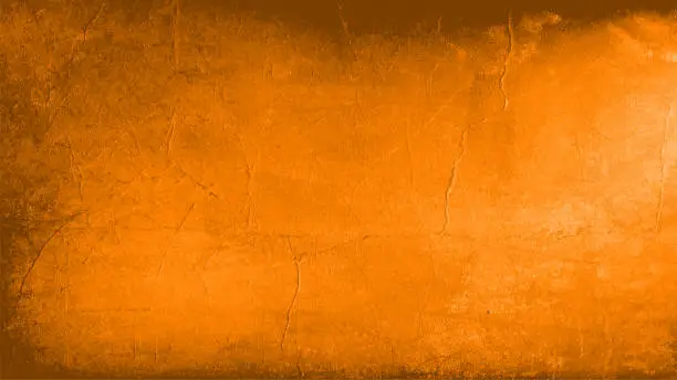 Vector illustration of A dark brown rust or orange colour gradient horizontal vector tile like scratched earth or wall surface with an abstract messy dirty grunge textured effect