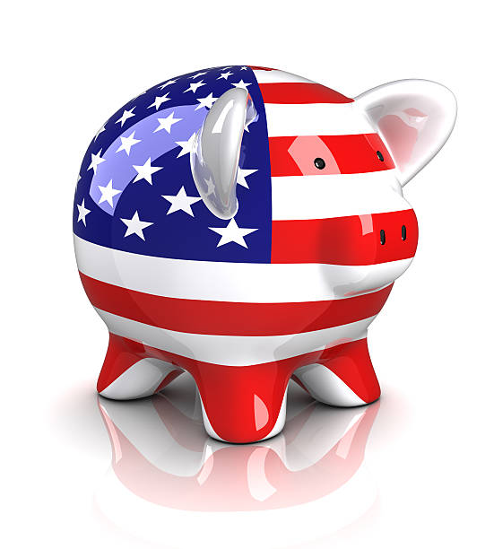 istock Piggy Bank - USA (Isolated) 146873024