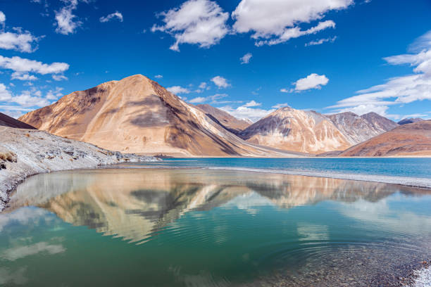 istock reflection of mountain with a small wave foreground in Pangong 1468737039