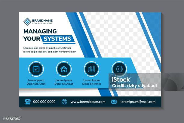 System Flyers Examples Managing Your System Flyer Design Template Stock Illustration ...