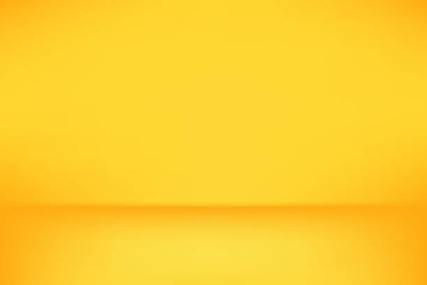 żółte tło z gradientem w pustym pokoju studyjnym używany do tła, studia, lokowania produktu. - abstract creativity autumn backdrop stock illustrations