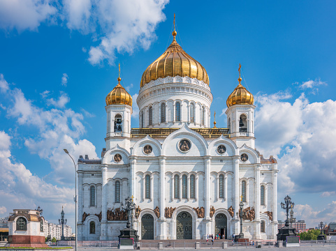 Cathedral of Christ the Saviour in Moscow, Russia. Summer Moscow
