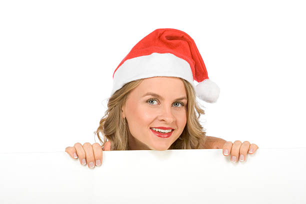 istock Blank sign - Mrs Santa Claus (with copy space) 146874124