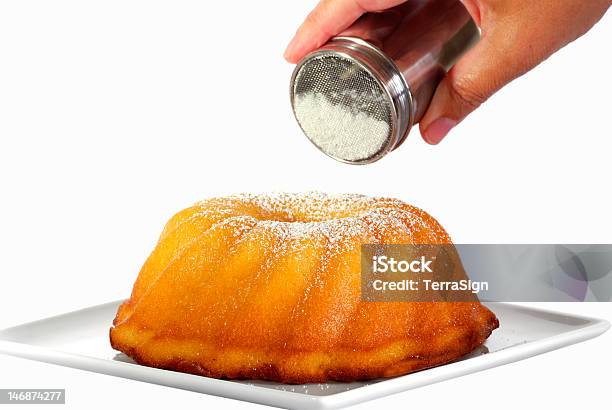 Cake With Confectioners Sugar Stock Photo - Download Image Now - Cake, Color Image, Cut Out