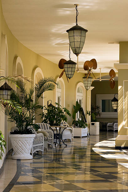 istock Tropical Resort Ocean Beach hotel lobby 146874483