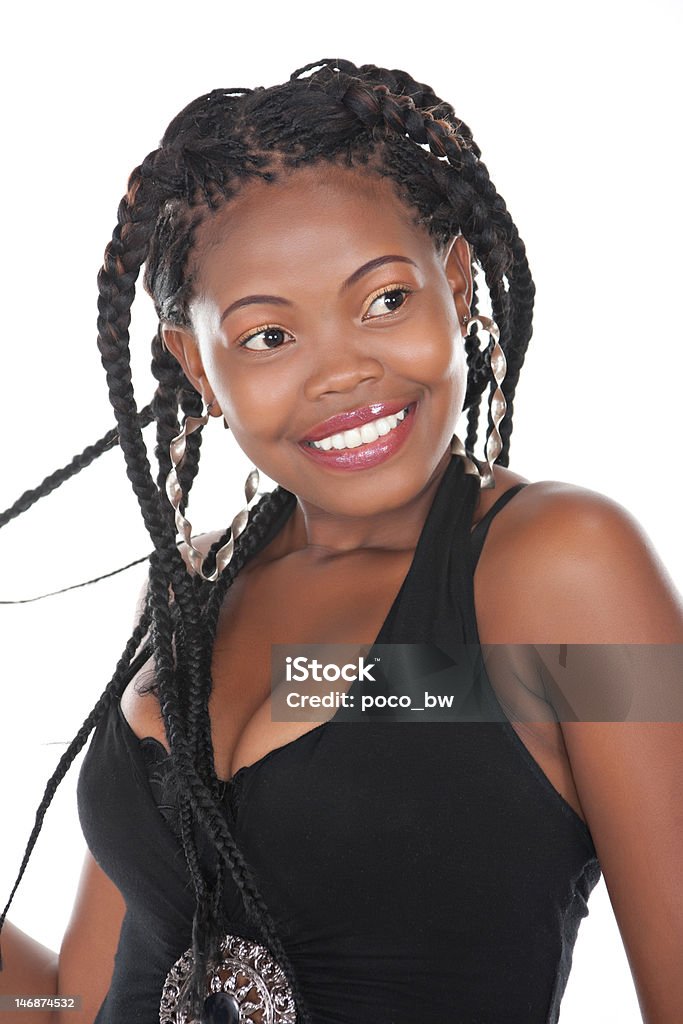 african hairstyle young girl with traditional african braids 20-29 Years Stock Photo