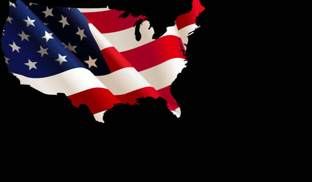 istock Independence day concept made from American flag on dark background 1468746820