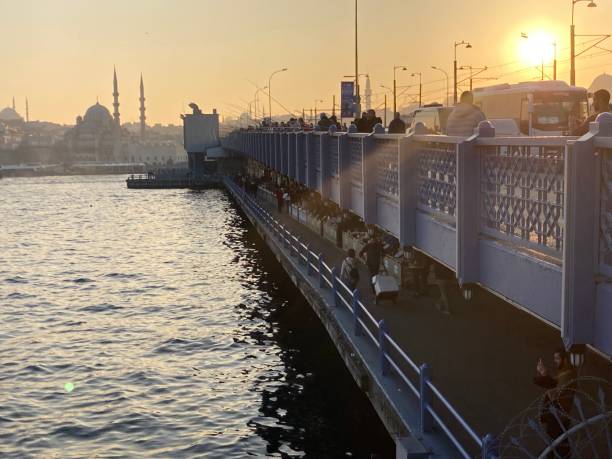 istock Turkey - Istanbul - Galata Bridge with  fishermen 1468752585