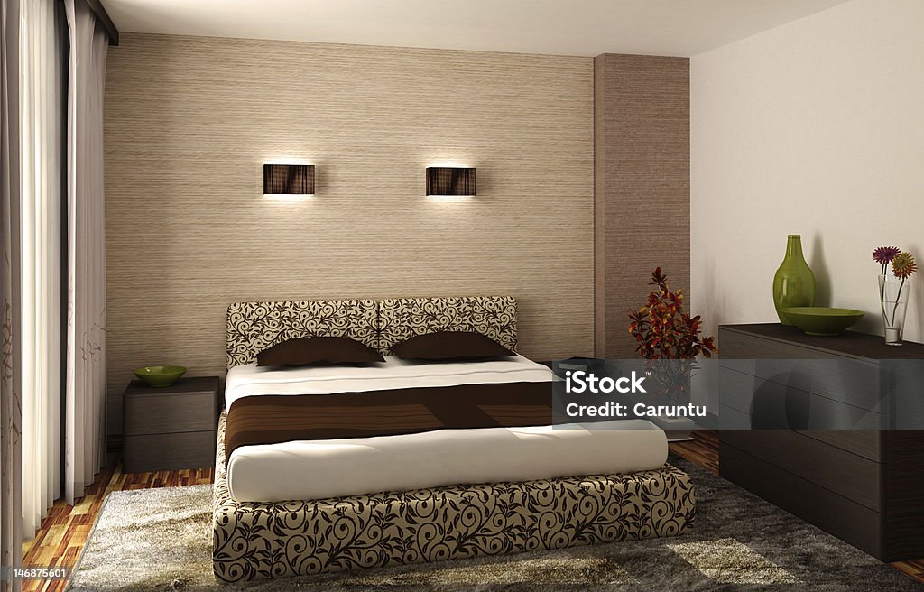 현대적이다 침실 - 로열티 프리 0명 스톡 사진