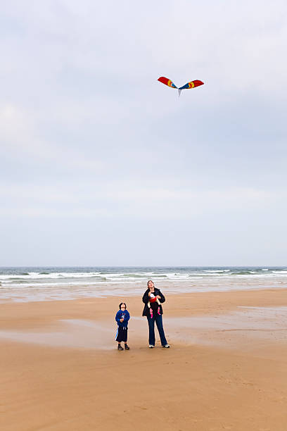 istock Mother and son flying kite 146875634