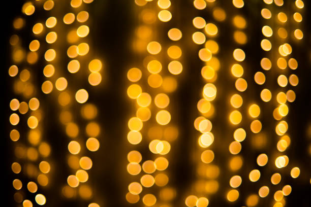 istock Background of gold and black glitter lights. Defocused 1468756352