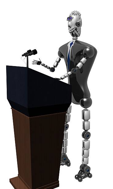 Robot President stock photo