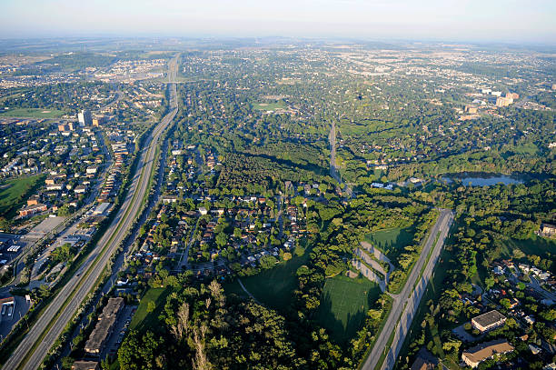 istock Aerial View Kitchener from a hot air Balloon 146875905