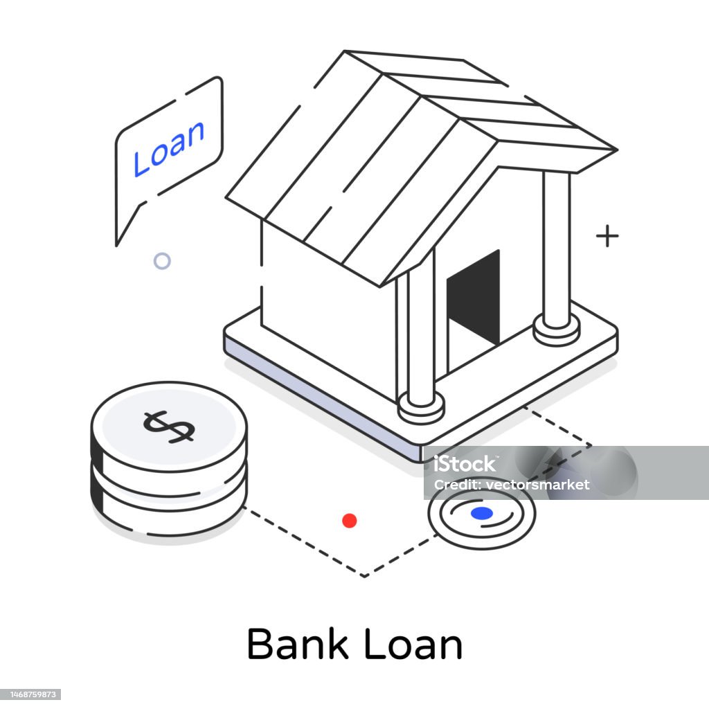 Bank Loan Stock Illustration - Download Image Now - Architecture
