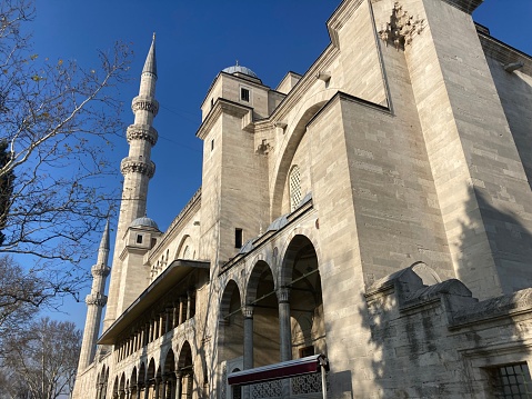 Magnificent Hagia Sophia Mosque with a clear blue sky in the background, Istanbul, Turkey