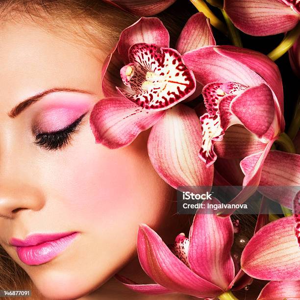Pink Orchids Stock Photo - Download Image Now - Adult, Adults Only, Beautiful People