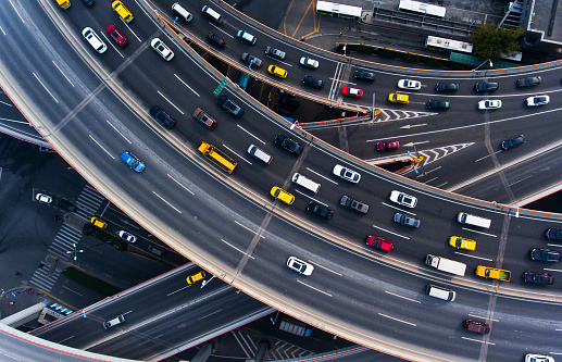 Tráfico en autopista en Shanghai photo