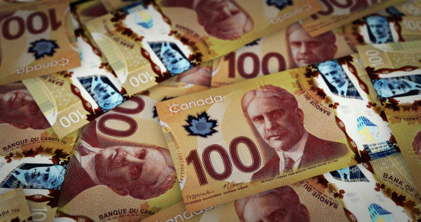 istock Canada Dollar note money printing concept 3d illustration 1468771979