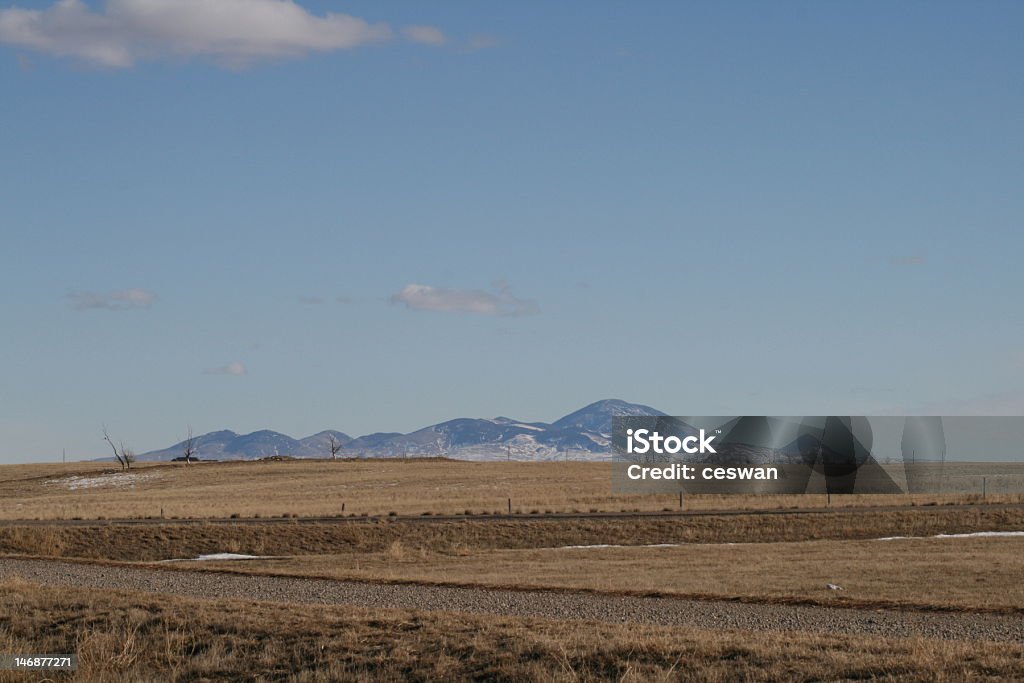 Sweetgrass Hills A view of the Sweetgrass Hills, located in Montana, USA.  The photo is taken from Southern Alberta. Blue Stock Photo