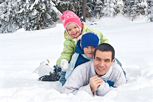 istock Family in snow 146877316