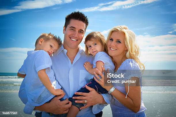 Family Portrait Stock Photo - Download Image Now - Adult, Beach, Beautiful People