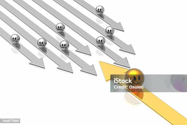 Sukcesu Złota Strzała Z Kierownictwem - zdjęcia stockowe i więcej obrazów Abstrakcja - Abstrakcja, Biznes, Błyszczący