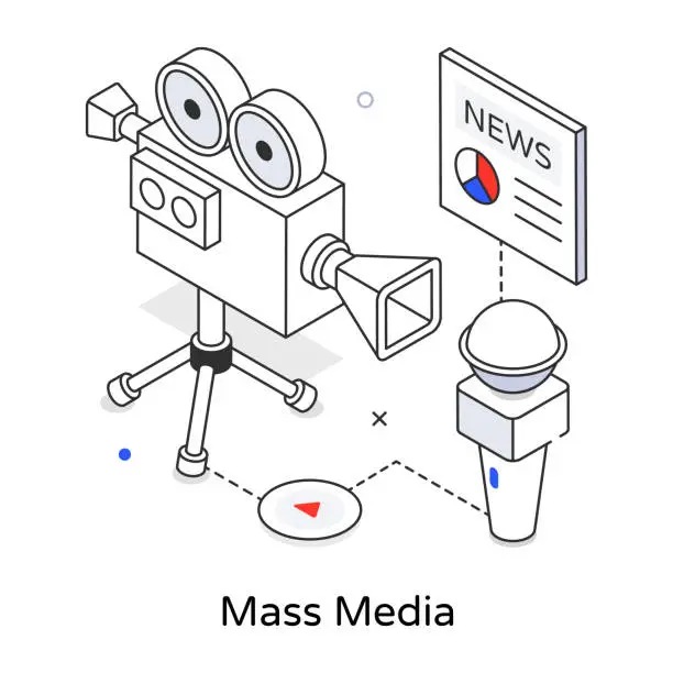 Vector illustration of Mass Media