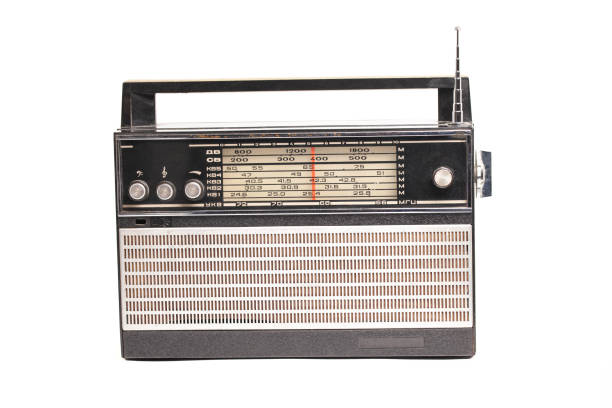 istock Old transistor radio isolated on white 1468784085