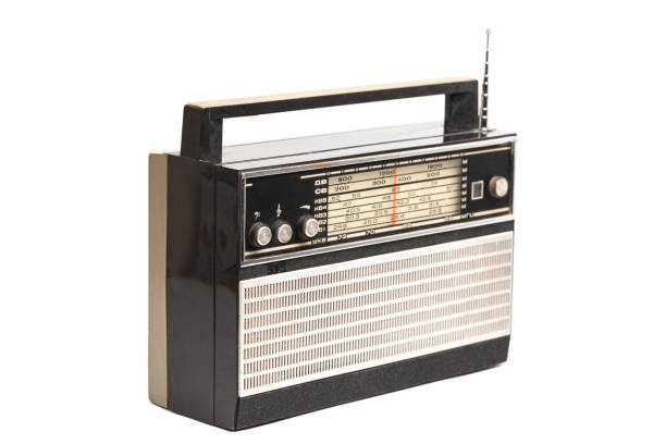 istock Old transistor radio isolated on white 1468784166