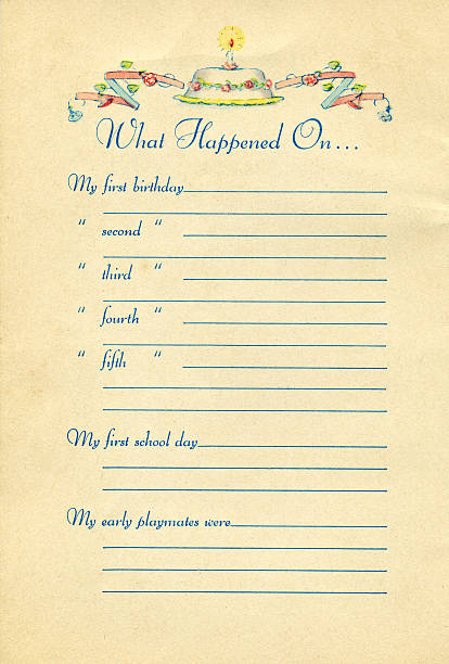 Page from Vintage Baby Book
