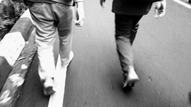 istock Walking briskly down the street 1468789329