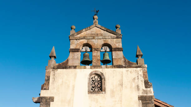 中世の田舎の教会の鐘楼 - church bell tower temple catholicism ストックフォトと画像