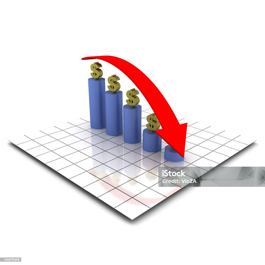 Sinkende Wirtschaft (XXL - Lizenzfrei Bewegung Stock-Foto