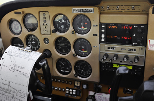 Private Plane Cockpit - Ready for Takeoff from Red Wing, MN Airport