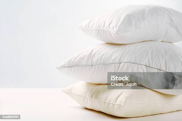 Pile Of Pillows Stock Photo - Download Image Now - Pillow, Stack, White Color