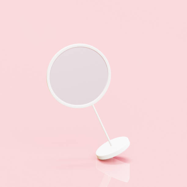 istock Personal hygiene product icon. Cosmetic mirror. 3D render 1468802241